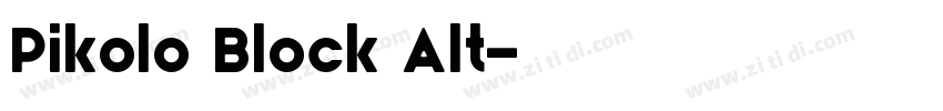 Pikolo Block Alt字体转换
